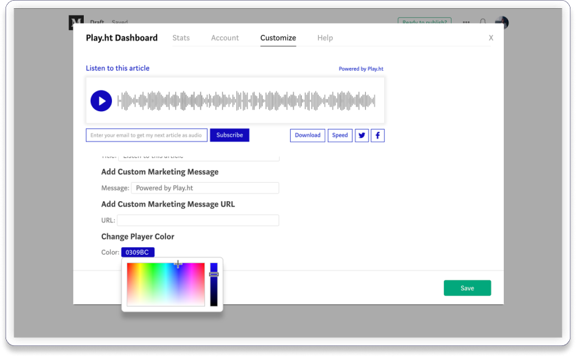 Manage audio files